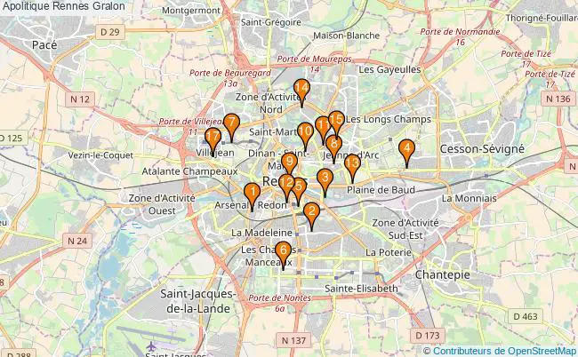 plan Apolitique Rennes Associations Apolitique Rennes : 21 associations