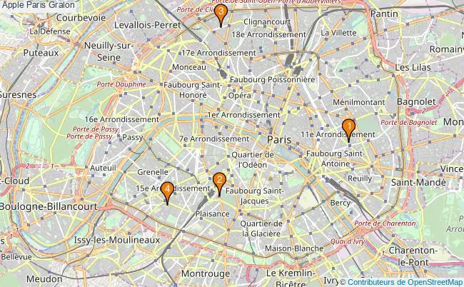 plan Apple Paris Associations Apple Paris : 6 associations