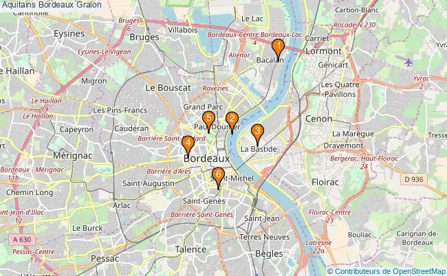 plan Aquitains Bordeaux Associations Aquitains Bordeaux : 6 associations