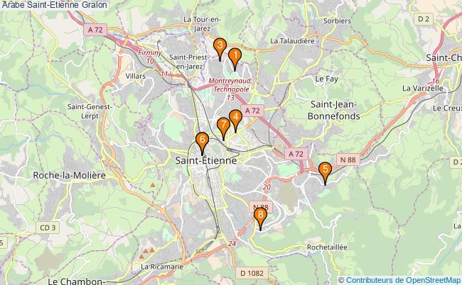 plan Arabe Saint-Etienne Associations arabe Saint-Etienne : 11 associations