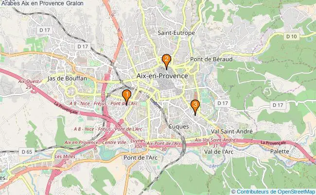 plan Arabes Aix en Provence Associations arabes Aix en Provence : 3 associations