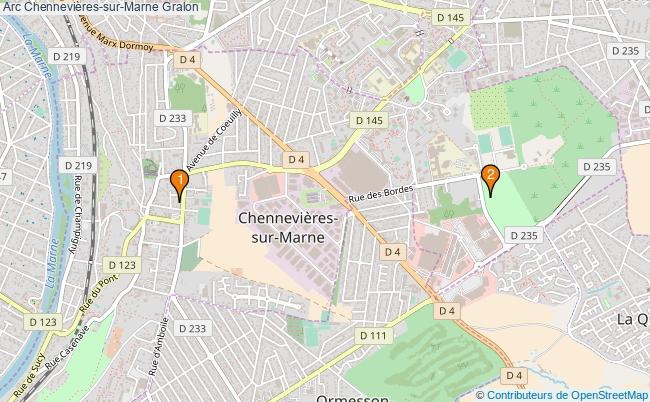 plan Arc Chennevières-sur-Marne Associations arc Chennevières-sur-Marne : 2 associations