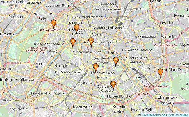plan Arc Paris Associations arc Paris : 13 associations