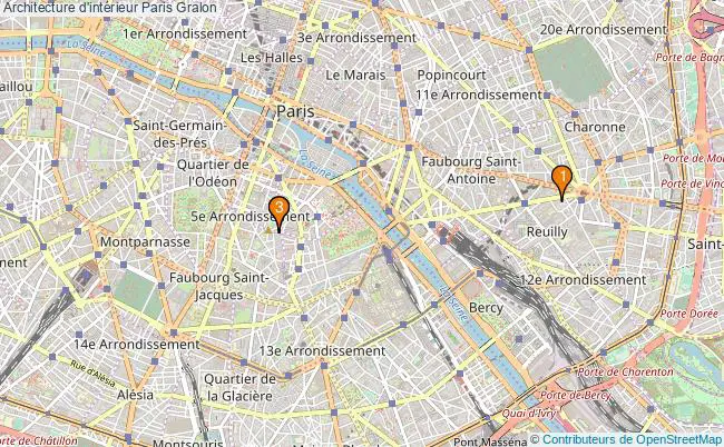 plan Architecture d'intérieur Paris Associations architecture d'intérieur Paris : 4 associations