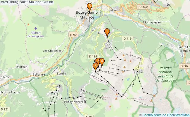 plan Arcs Bourg-Saint-Maurice Associations Arcs Bourg-Saint-Maurice : 10 associations