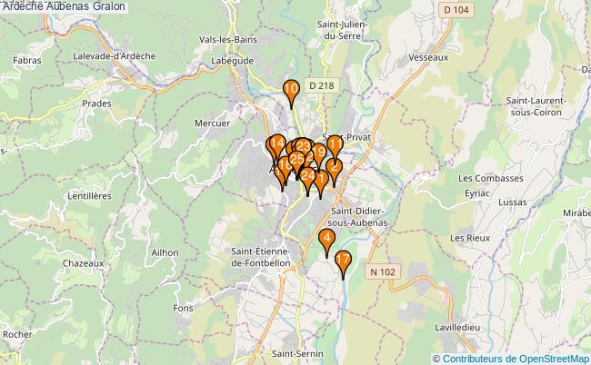 plan Ardèche Aubenas Associations Ardèche Aubenas : 29 associations