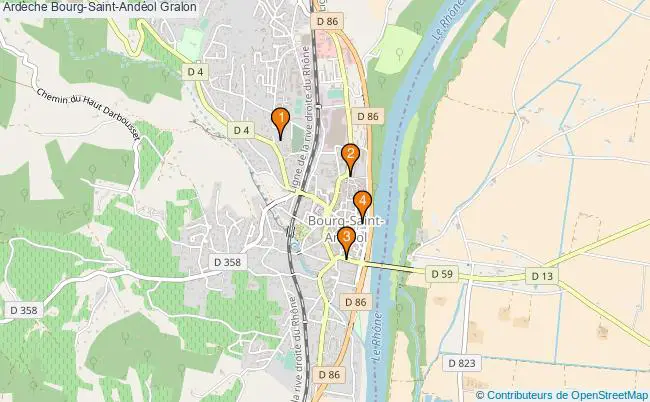 plan Ardèche Bourg-Saint-Andéol Associations Ardèche Bourg-Saint-Andéol : 4 associations