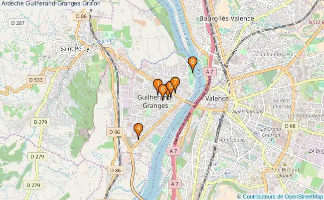 plan Ardèche Guilherand-Granges Associations Ardèche Guilherand-Granges : 8 associations
