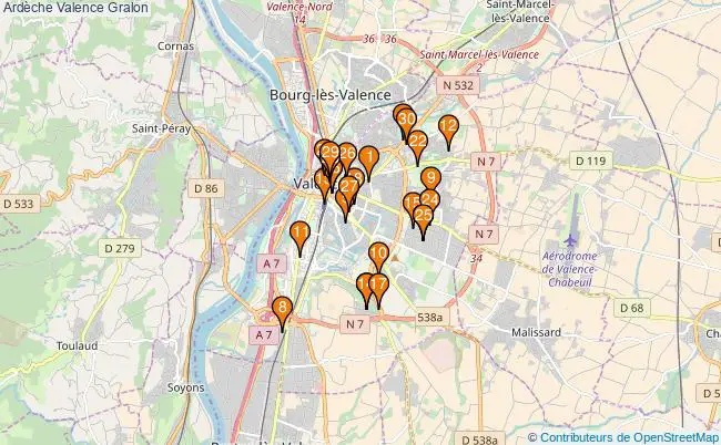 plan Ardèche Valence Associations Ardèche Valence : 46 associations