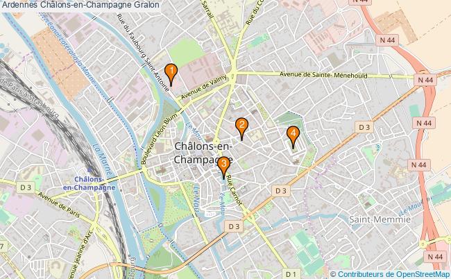 plan Ardennes Châlons-en-Champagne Associations Ardennes Châlons-en-Champagne : 4 associations