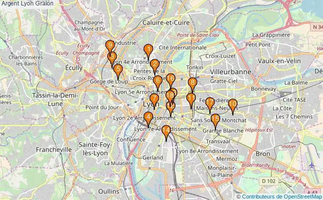 plan Argent Lyon Associations argent Lyon : 27 associations