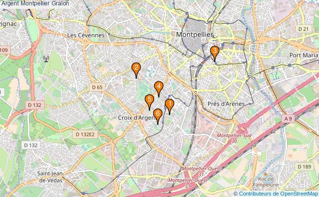 plan Argent Montpellier Associations argent Montpellier : 13 associations