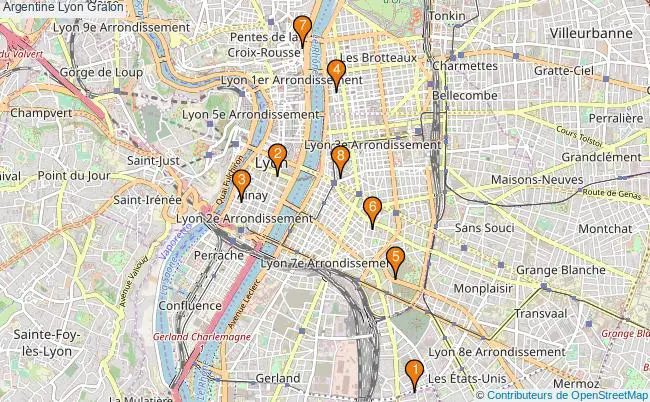 plan Argentine Lyon Associations Argentine Lyon : 10 associations