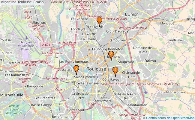 plan Argentine Toulouse Associations Argentine Toulouse : 5 associations