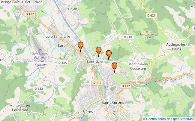 plan Ariège Saint-Lizier Associations Ariège Saint-Lizier : 2 associations