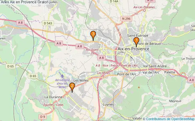 plan Arles Aix en Provence Associations Arles Aix en Provence : 4 associations