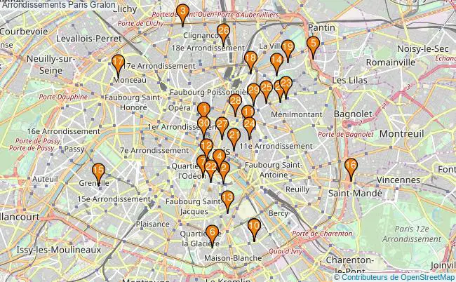 plan Arrondissements Paris Associations arrondissements Paris : 48 associations