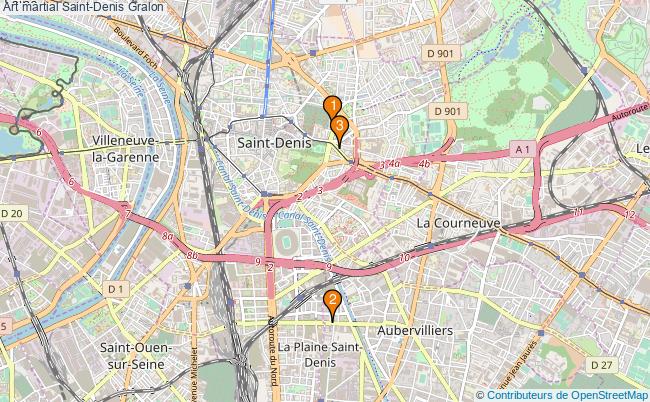 plan Art martial Saint-Denis Associations art martial Saint-Denis : 3 associations