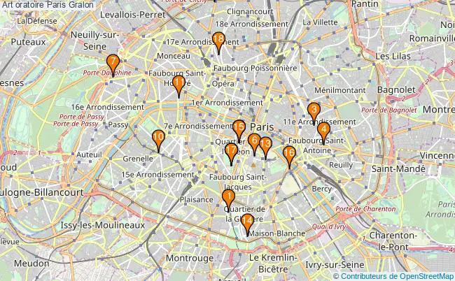 plan Art oratoire Paris Associations art oratoire Paris : 27 associations