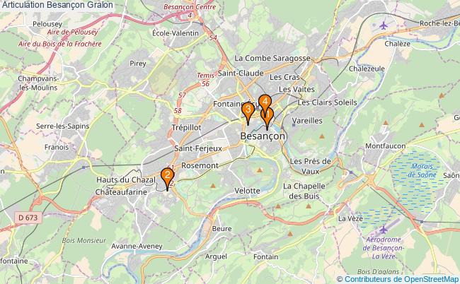 plan Articulation Besançon Associations articulation Besançon : 4 associations