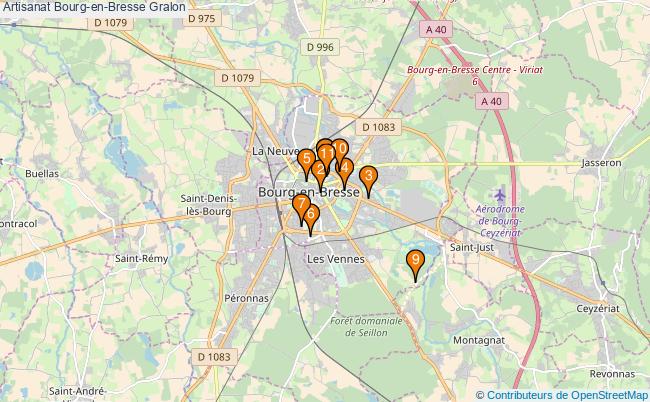 plan Artisanat Bourg-en-Bresse Associations artisanat Bourg-en-Bresse : 11 associations