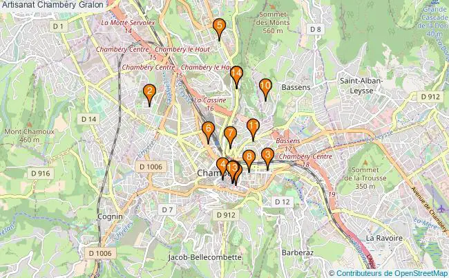 plan Artisanat Chambéry Associations artisanat Chambéry : 16 associations