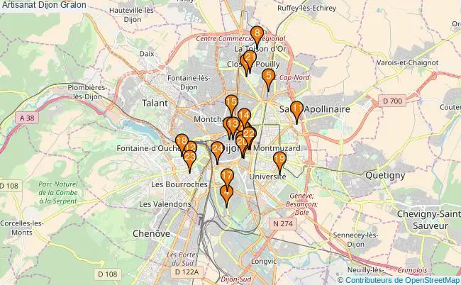 plan Artisanat Dijon Associations artisanat Dijon : 28 associations