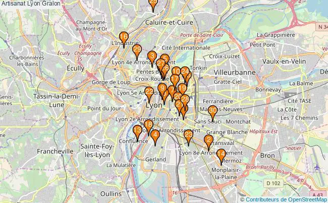 plan Artisanat Lyon Associations artisanat Lyon : 83 associations
