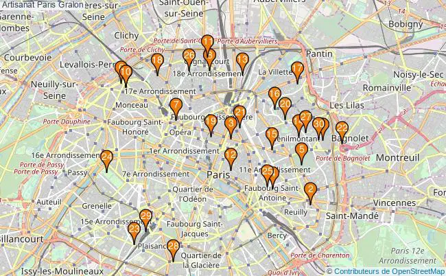plan Artisanat Paris Associations artisanat Paris : 345 associations