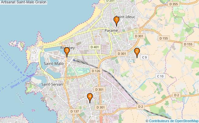 plan Artisanat Saint-Malo Associations artisanat Saint-Malo : 4 associations