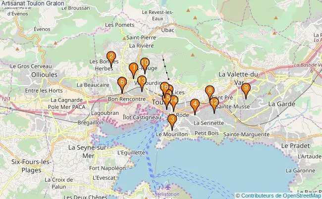 plan Artisanat Toulon Associations artisanat Toulon : 19 associations