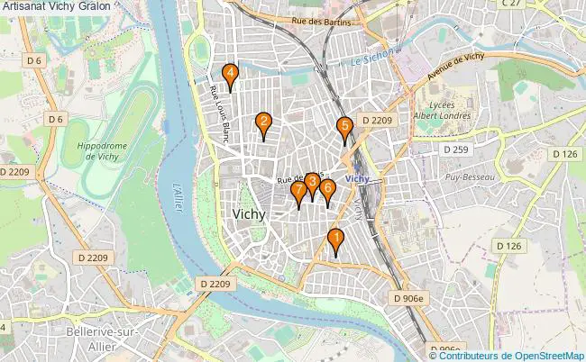 plan Artisanat Vichy Associations artisanat Vichy : 7 associations