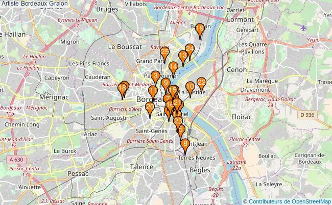 plan Artiste Bordeaux Associations artiste Bordeaux : 32 associations
