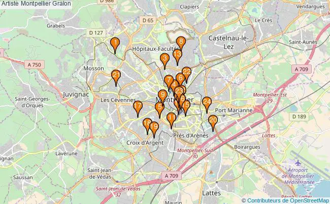 plan Artiste Montpellier Associations artiste Montpellier : 27 associations