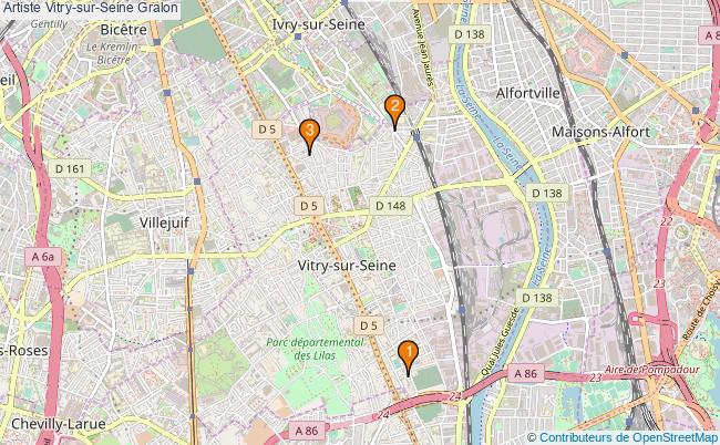 plan Artiste Vitry-sur-Seine Associations artiste Vitry-sur-Seine : 6 associations