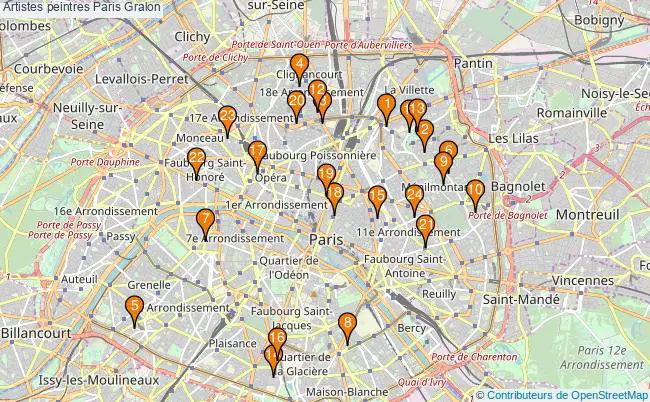 plan Artistes peintres Paris Associations artistes peintres Paris : 29 associations
