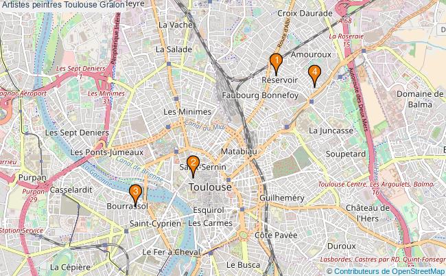 plan Artistes peintres Toulouse Associations artistes peintres Toulouse : 3 associations