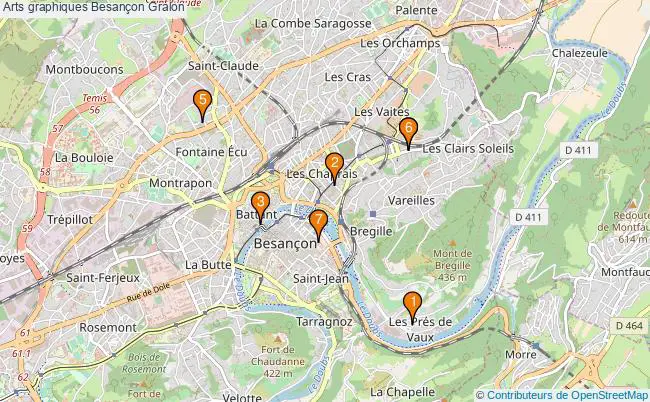 plan Arts graphiques Besançon Associations arts graphiques Besançon : 8 associations