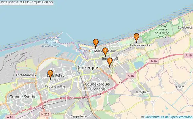 plan Arts Martiaux Dunkerque Associations Arts Martiaux Dunkerque : 5 associations