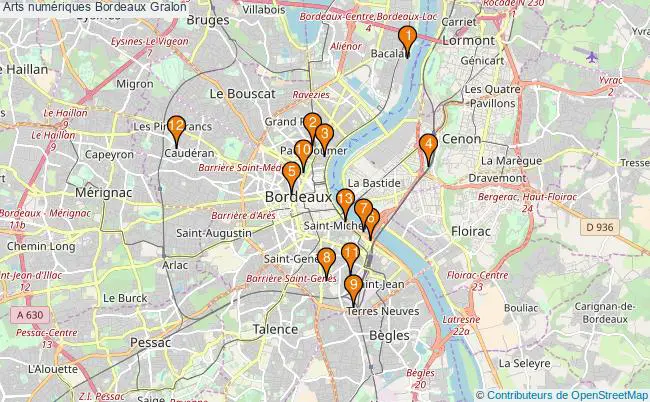 plan Arts numériques Bordeaux Associations arts numériques Bordeaux : 12 associations