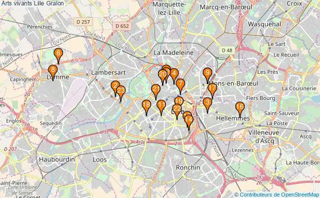 plan Arts vivants Lille Associations arts vivants Lille : 29 associations