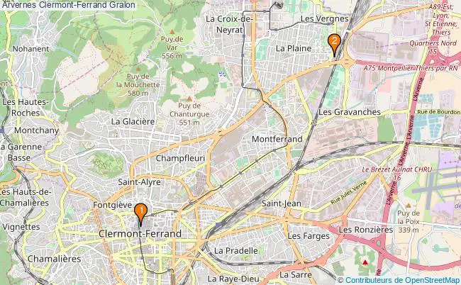 plan Arvernes Clermont-Ferrand Associations arvernes Clermont-Ferrand : 3 associations