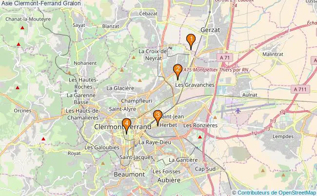 plan Asie Clermont-Ferrand Associations Asie Clermont-Ferrand : 5 associations