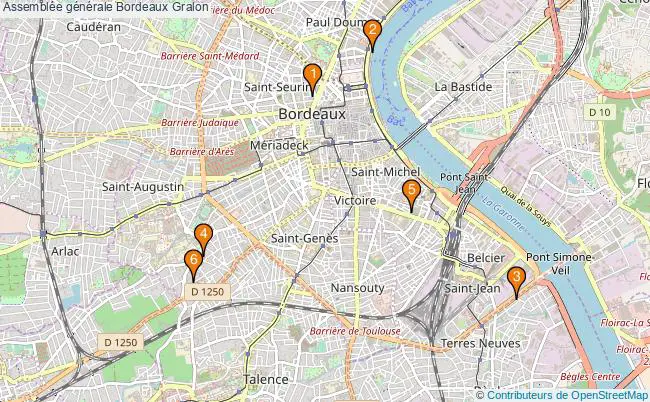 plan Assemblée générale Bordeaux Associations Assemblée générale Bordeaux : 9 associations