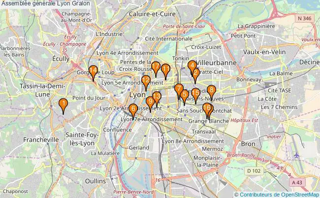 plan Assemblée générale Lyon Associations Assemblée générale Lyon : 21 associations
