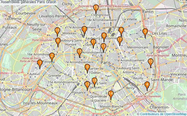 plan Assemblées générales Paris Associations assemblées générales Paris : 22 associations
