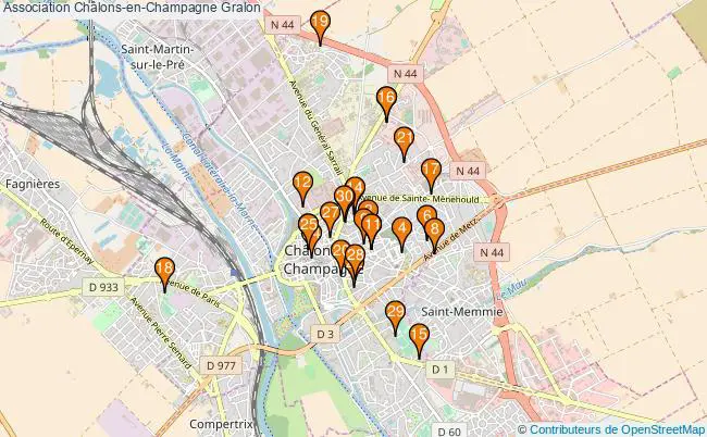 plan Association Châlons-en-Champagne Associations association Châlons-en-Champagne : 97 associations