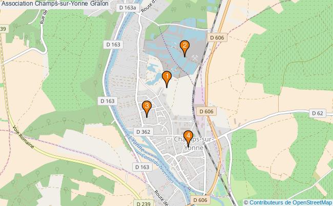 plan Association Champs-sur-Yonne Associations association Champs-sur-Yonne : 6 associations