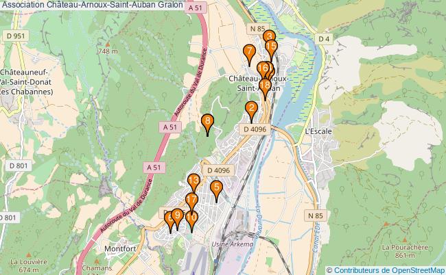 plan Association Château-Arnoux-Saint-Auban Associations association Château-Arnoux-Saint-Auban : 19 associations