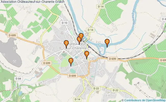 plan Association Châteauneuf-sur-Charente Associations association Châteauneuf-sur-Charente : 9 associations